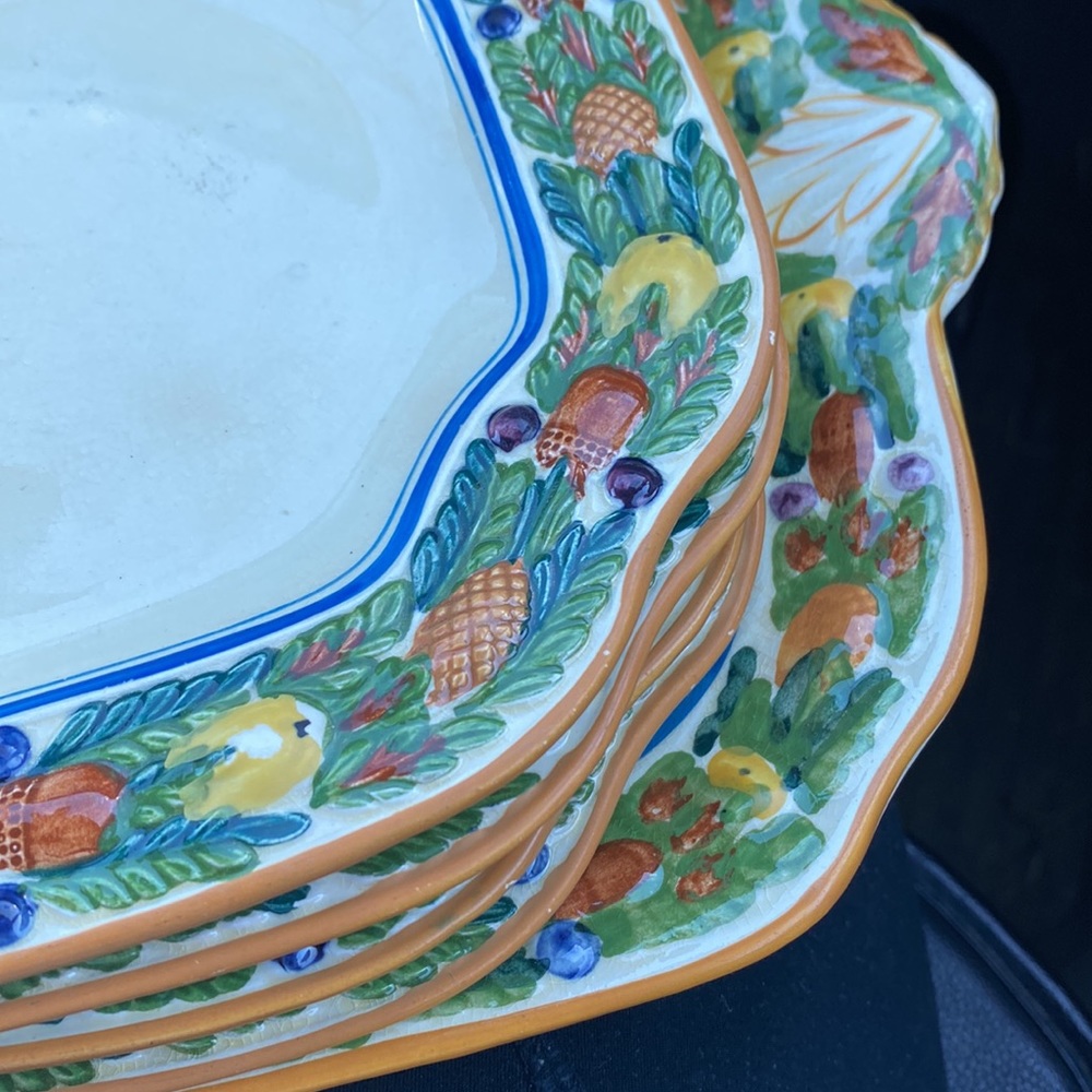 Royal Adams England Titian Ware Hand Painted Ivory Set 5